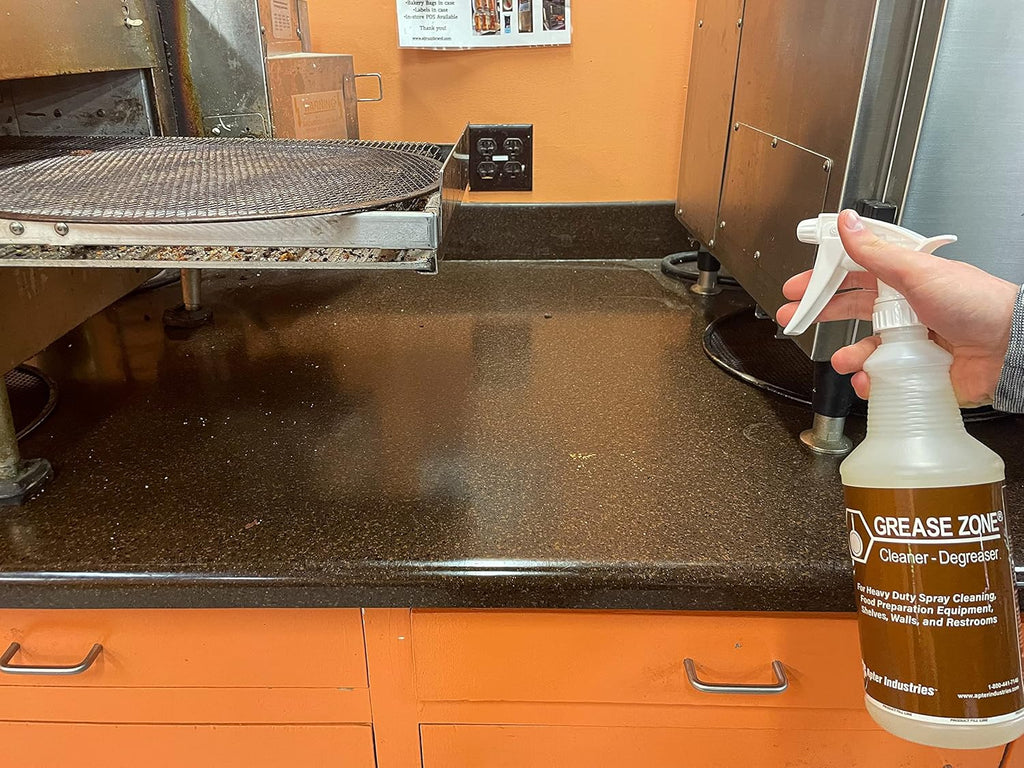 Grease Zone Food Safe Degreaser & All-Purpose Cleaner – Concentrated Restaurant Cleaning Degreaser for Fryer Boil Out & Kitchen Surfaces, 1 Gallon