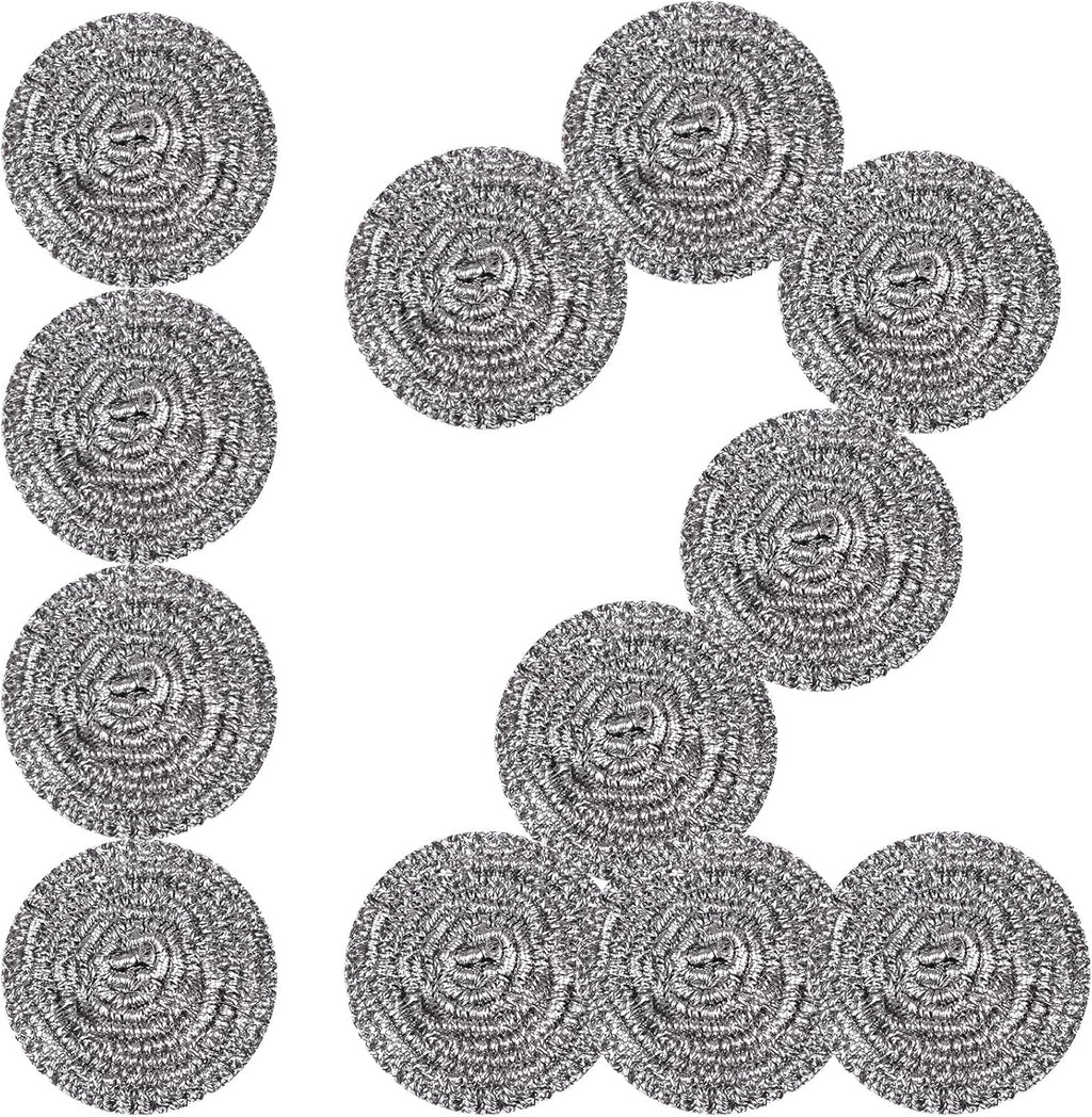 Stainless Steel Scrubber Scrubbing Scouring Pad Sponges Clean Pot Pan and Steel Wool for Kitchen Bathroom