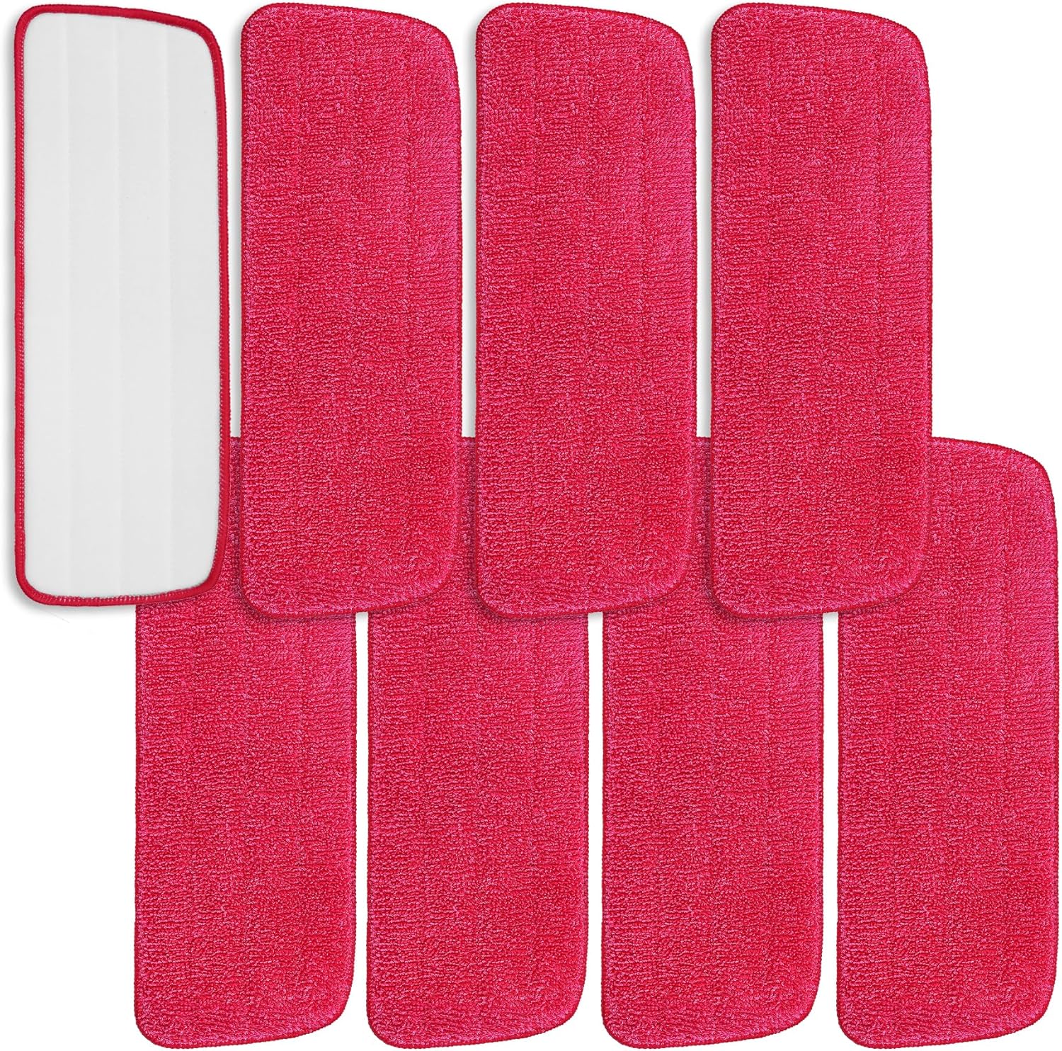 Replacement Microfiber Mop Pads Compatible with Rubbermaid Reveal Spray Mop with Washable Pads, 16.5" Reusable Wet & Dry Mop Replacement Pads Fit for Any Microfiber Reveal Flat Mops(8 Pack)