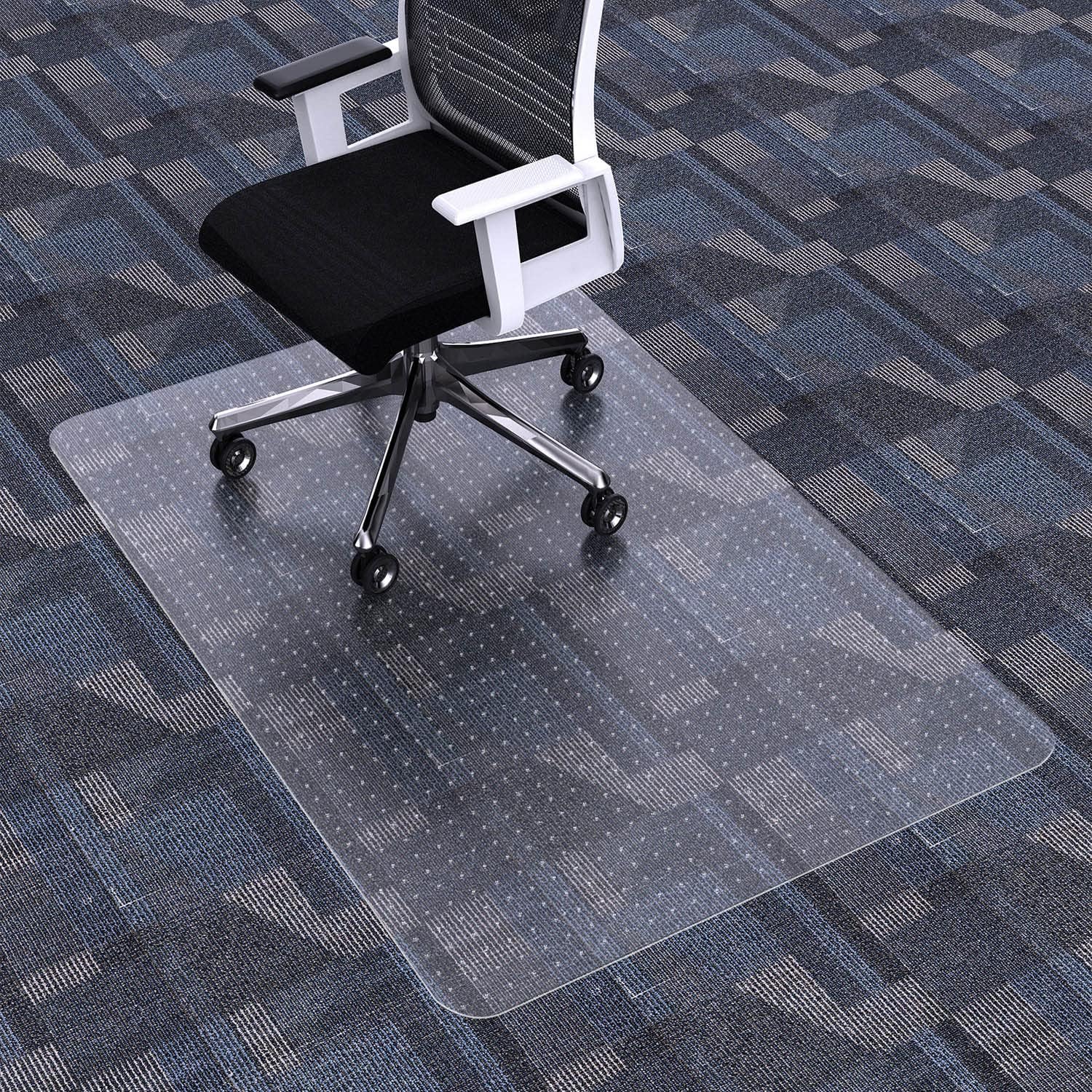 FuturHydro Office Chair Mat for Carpet, 30" x 48" Clear Floor Protector, Transparent Under Desk Mats for Office, Home and Gaming Floors (Rectangle)