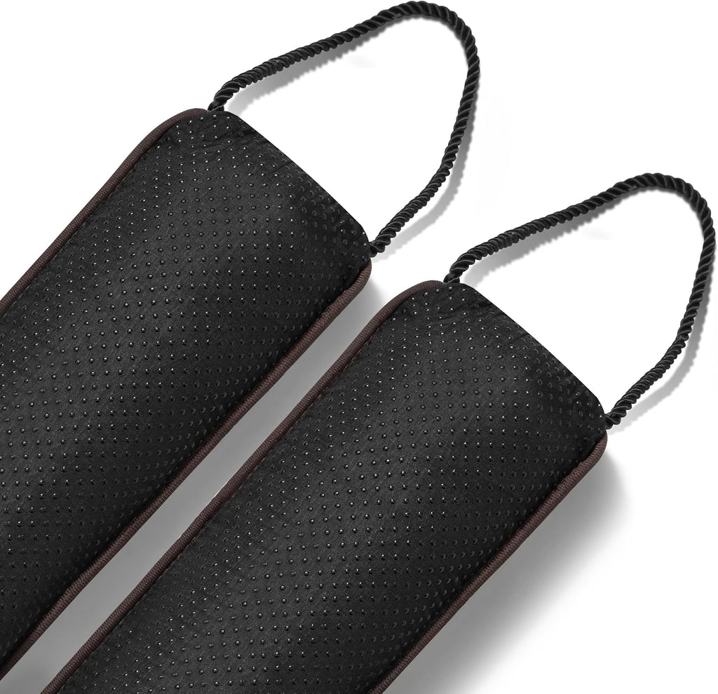 Sunolga 2-Pack 38" Door Draft Stopper Blocks Hot and Cold Air with Removable Washable Cover for Gaps Up to 3", All-Season Seal for Noise, Wind, Door Sweep for Bottom of Door, Home Essentials, Brown