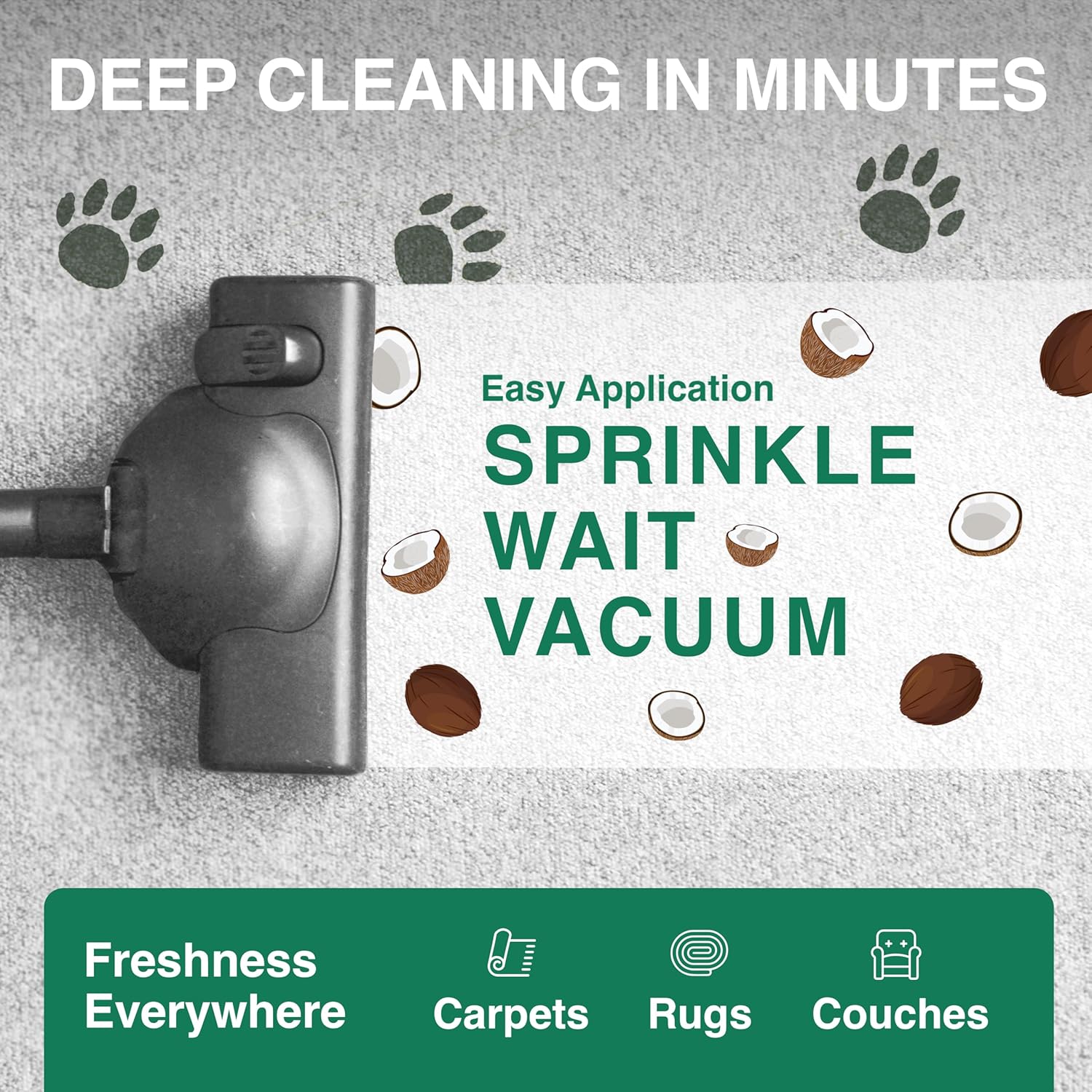 Good Natured Brand | Carpet Deodorizer & Freshener Powder | 31 oz Pet Odor Eliminator for Strong Odor & Pet Urine | Fresh Natural Mahogany Coconut Bliss Scent | Safe for Homes with Pets