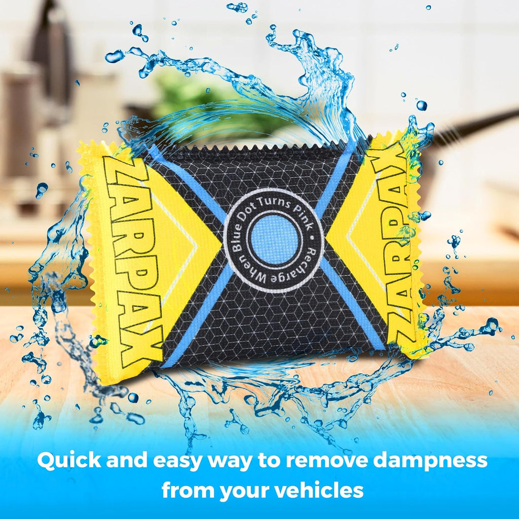 4.4 oz/125g Rechargeable Desiccant Packs Dehumidifier Bag - 4 Pack - Moisture Absorbers For Safes, Car, Bathroom, Storage - Moisture Remover Eliminates Humidity - Reusable Desiccant Bags