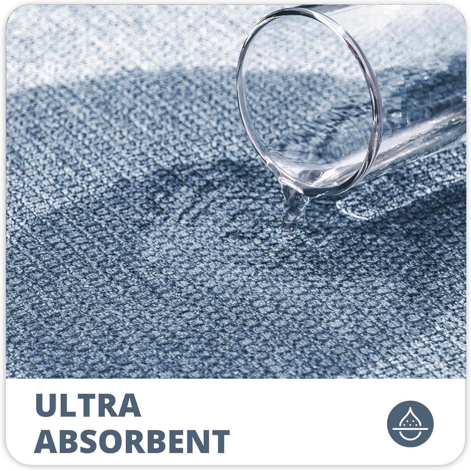 Bath Mat,Ultra Thin Bathroom Rugs,Rubber Bath Mats for Bathroom,No Slip Bath Rugs,Quick Dry,Machine Washable,Low Pile,Absorbent,Shower Outside,Sink,Home Decor Accessories.Blue,2'x3'(24x36inch)