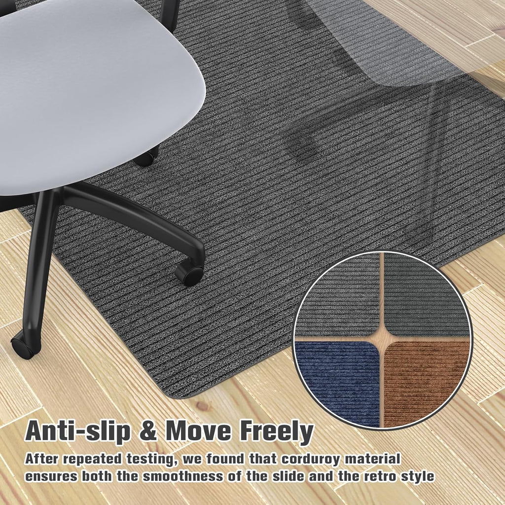 Placoot Desk Chair Mat for Hardwood Floor & Tile 55"x35" Office Chair Mat for Rolling Chairs Large Anti-Slip-Recyclable Material Computer Chair Mat Rug for Office/Home