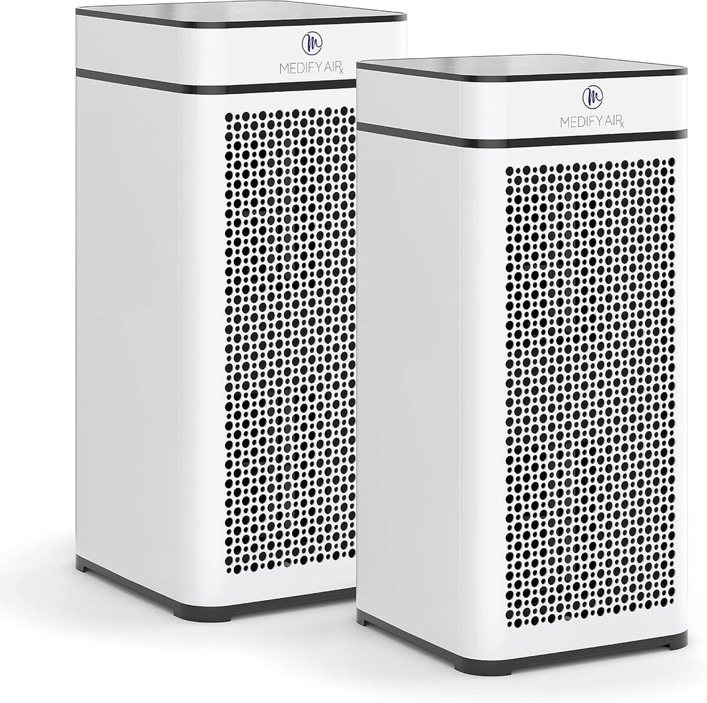 Medify MA-40 UV Light Air Purifier with True HEPA H14 Filter | 1,793 ft² Coverage in 1hr for Wildfires Smoke, Odors, Pollen, Pets | Removal to 0.1 Microns | White, 1-Pack