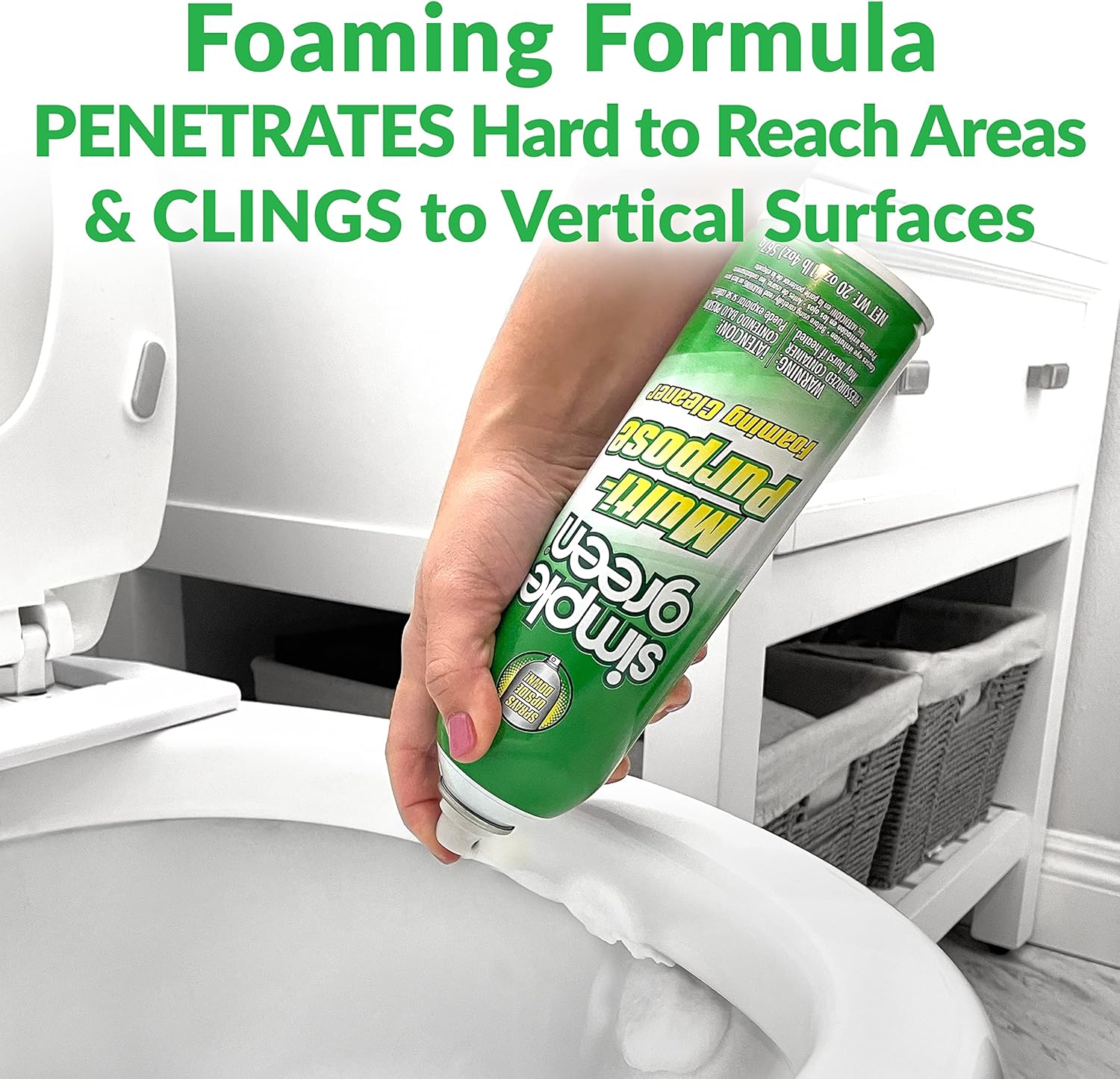 Simple Green All-Purpose Foaming Aerosol Cleaner, All-Purpose Cleaning and Degreasing, 20 Oz (Pack of 2)