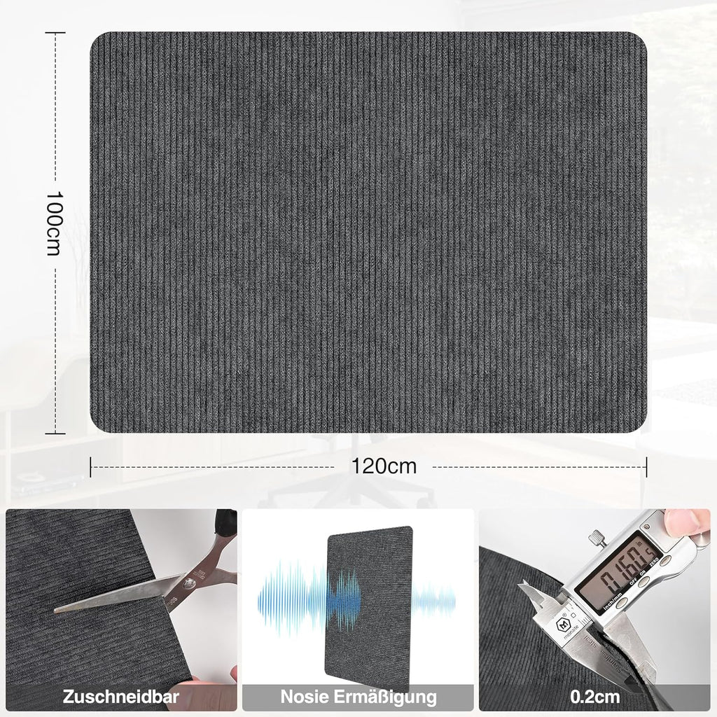 Placoot Desk Chair Mat for Hardwood Floor & Tile 55"x35" Office Chair Mat for Rolling Chairs Large Anti-Slip-Recyclable Material Computer Chair Mat Rug for Office/Home