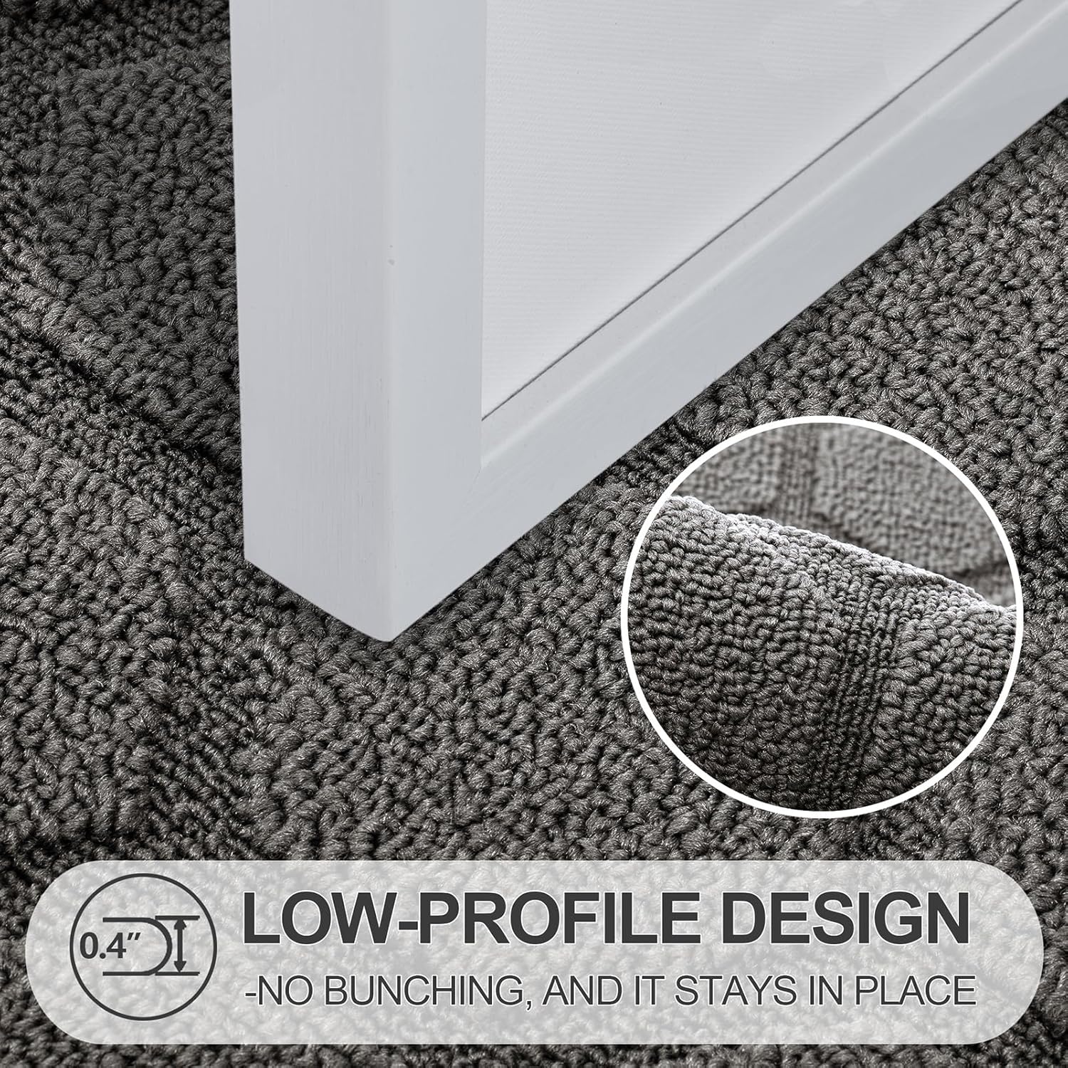 FONEYI Indoor Door Mat, Entrance Rug 24" x 36" Non-Slip Rubber Backing, Machine Washable Entry Rug, Low Profile Absorbent Dirt Trapper Doormat Inside Floor Mats for Entryway, Grey