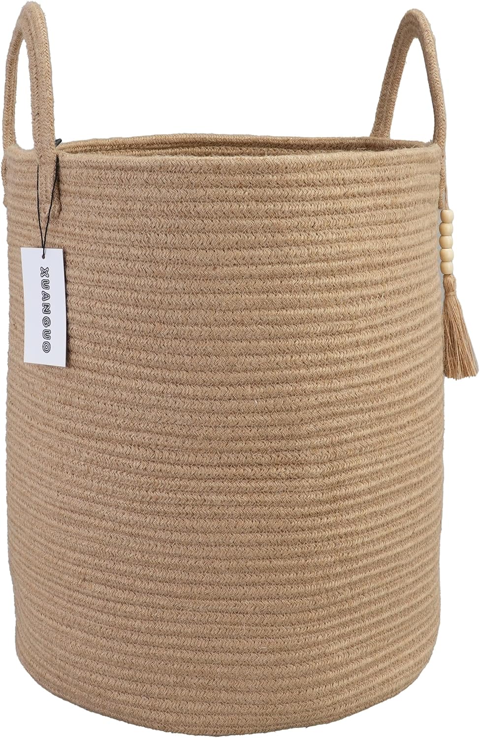 Rope Laundry Basket Laundry Hamper for Clothes Woven Storage Basket for Living Room Bedroom Boho Tall Rope Baskets for Blanket Toys Pillow Towels Baby Nursery Hamper Bin jute