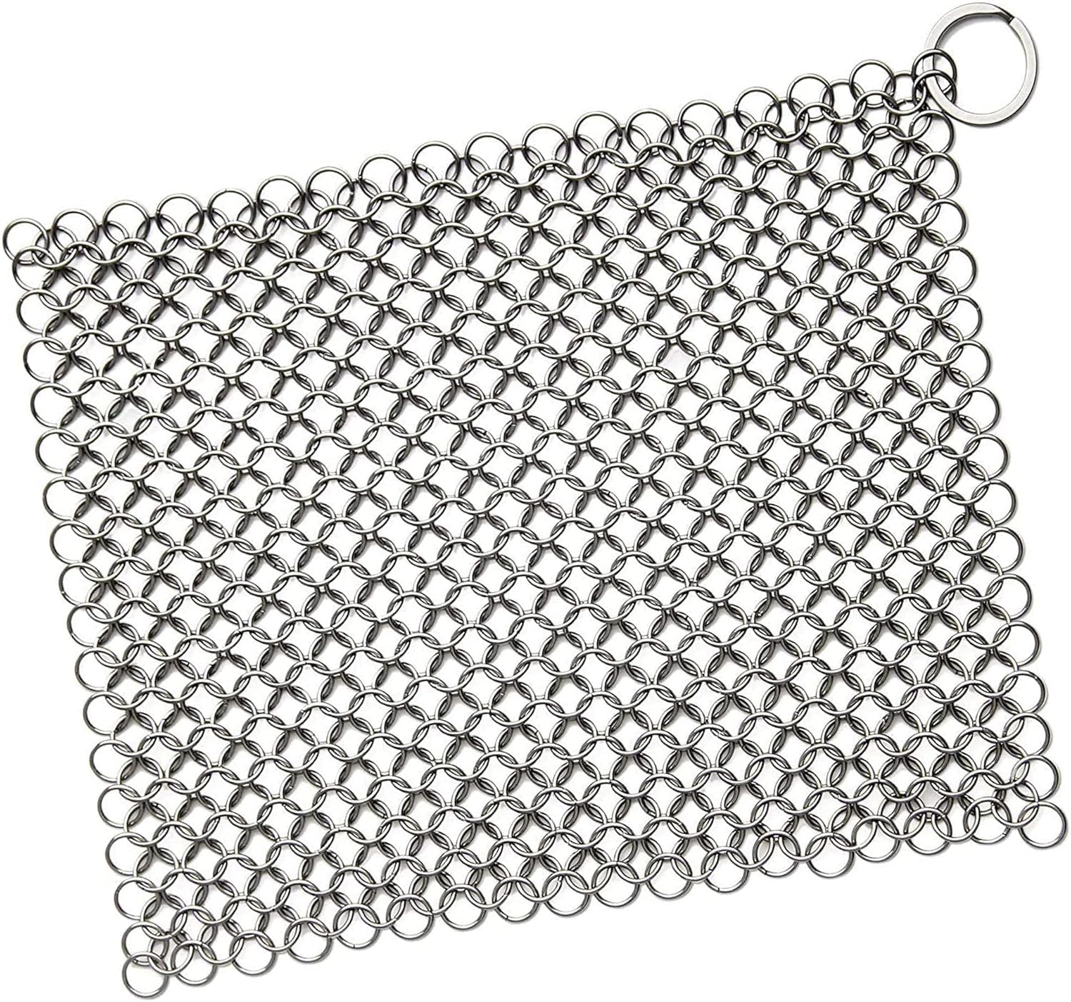 Scrubber Chainmail - Cleaner for Cast Iron Stainless Steel Anodized Cookware Scraper Cleaning Dutch Ovens Scourer for All Types of Skillet Griddles Cast Iron Pans Pots Grills & Dutch Ovens by Krisp