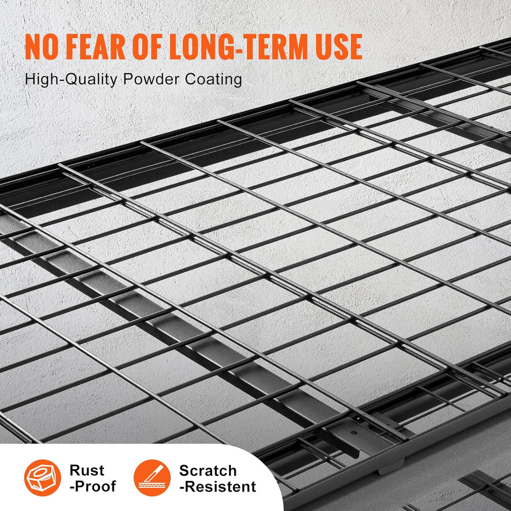 VEVOR Storage Shelving Unit, 5-Tier Adjustable, 2000 lbs Capacity, Heavy Duty Garage Shelves Metal Organizer Wire Rack, Black, 60" L x 24" W x 78" H for Kitchen Pantry Basement Bathroom Laundry Closet