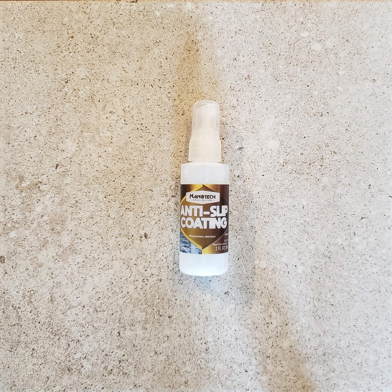Nanotech Surface Solutions Anti-Slip Coating - Increases Friction Coefficient- Reduces Slip & Fall Accidents Due to Wet Floors - for Polished Granite, Porcelain & Ceramic Tile (2 Oz.)