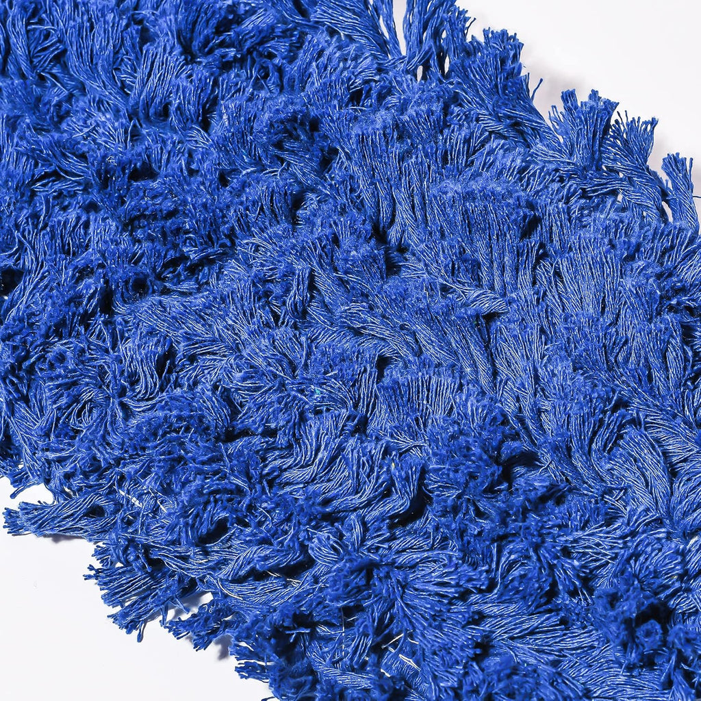 Commercial Dust Mop Replacement Head - 24 x 5 in. Cotton Nylon Reusable Mop Head- Industrial Dust Mop Refill for Floor Cleaning & Janitorial Supplies, Blue